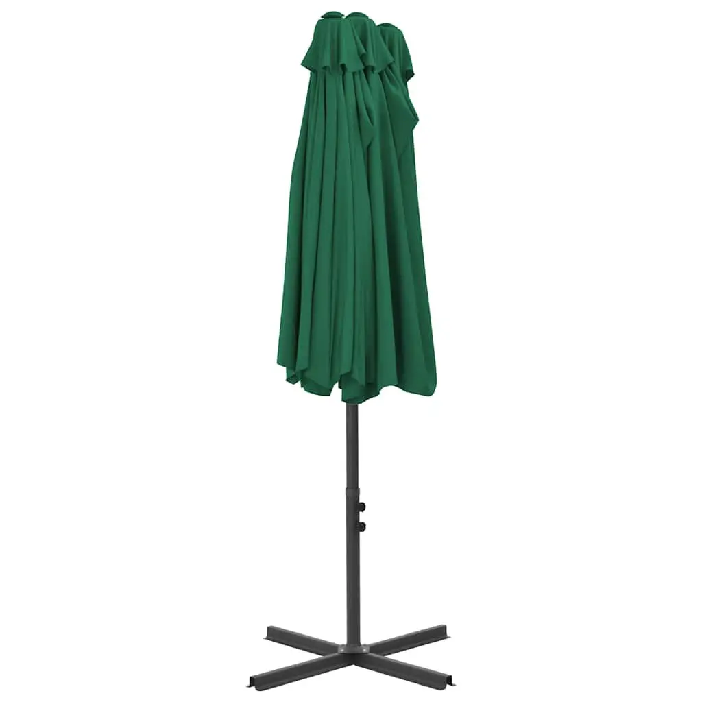 Garden Parasol Outdoor Umbrella 460x270cm Green Double Top Shade Crank Mechanism