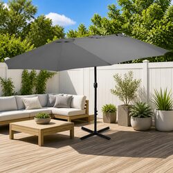 Reliable Double-Top Garden Parasol for Comfort