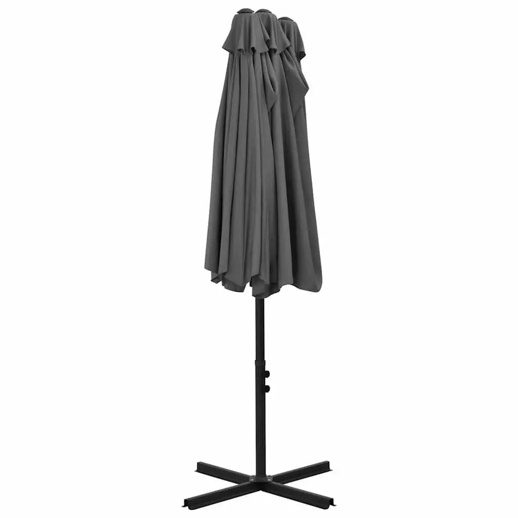 Garden Parasol Outdoor Sunshade 460x270cm Crank Anthracite