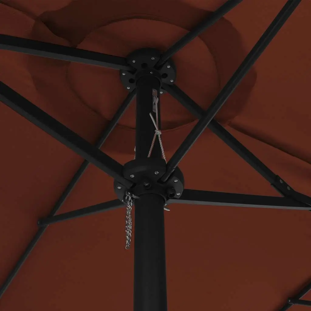 Garden Parasol Double-Top Outdoor Umbrella Shade 460x270 cm Brown