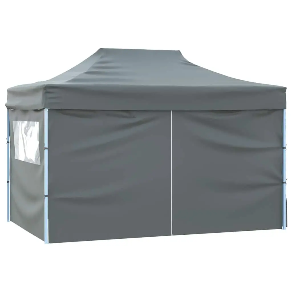Pop-Up Tent Outdoor Canopy 3x4.5m with 4 Side Walls Anthracite