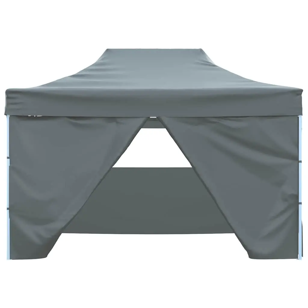 Pop-Up Tent Outdoor Canopy 3x4.5m with 4 Side Walls Anthracite