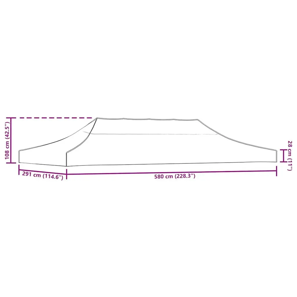 Party Tent Roof Replacement Canopy Top Cover 3x6 m Blue