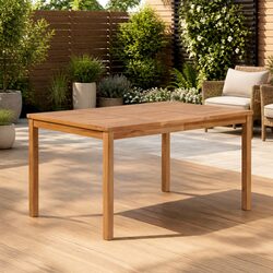 Reliable Outdoor Dining Table: Solid Teak Design
