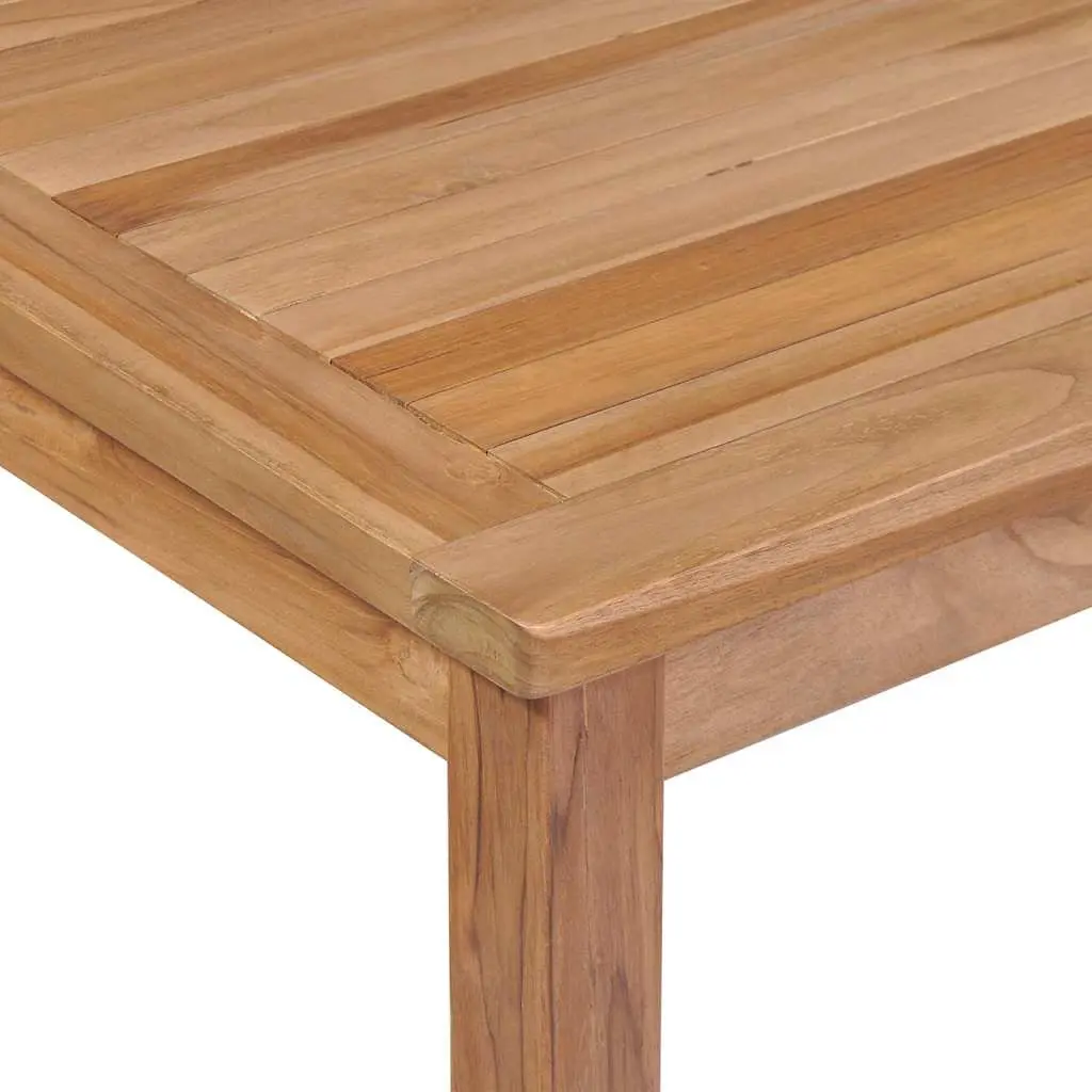 Garden Dining Table 200x100x77cm Solid Teak Wood Outdoor Patio Furniture Brown