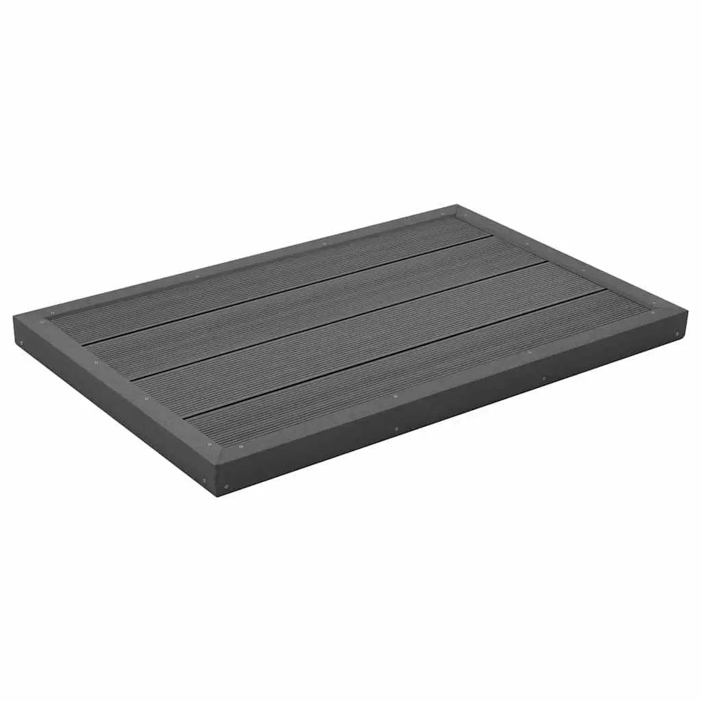 WPC Floor Element Outdoor Non-slip Grey Base for Pool Ladder and Solar Shower
