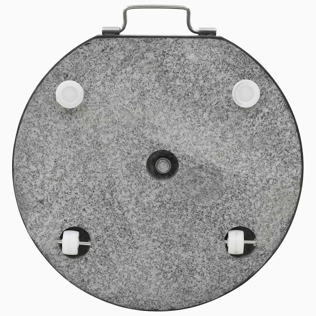 Granite Parasol Base Umbrella Stand Weight Plate Black 28.5kg Outdoor