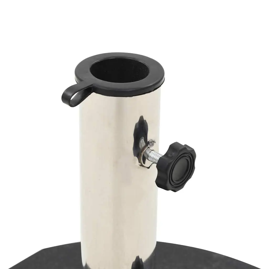 Granite Parasol Base Umbrella Stand Weight Plate Black 28.5kg Outdoor