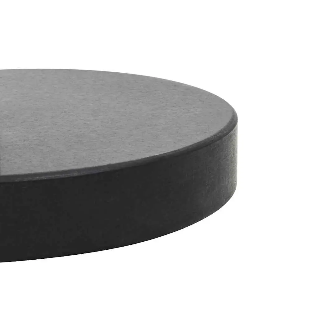 Granite Parasol Base Umbrella Stand Weight Plate Black 28.5kg Outdoor