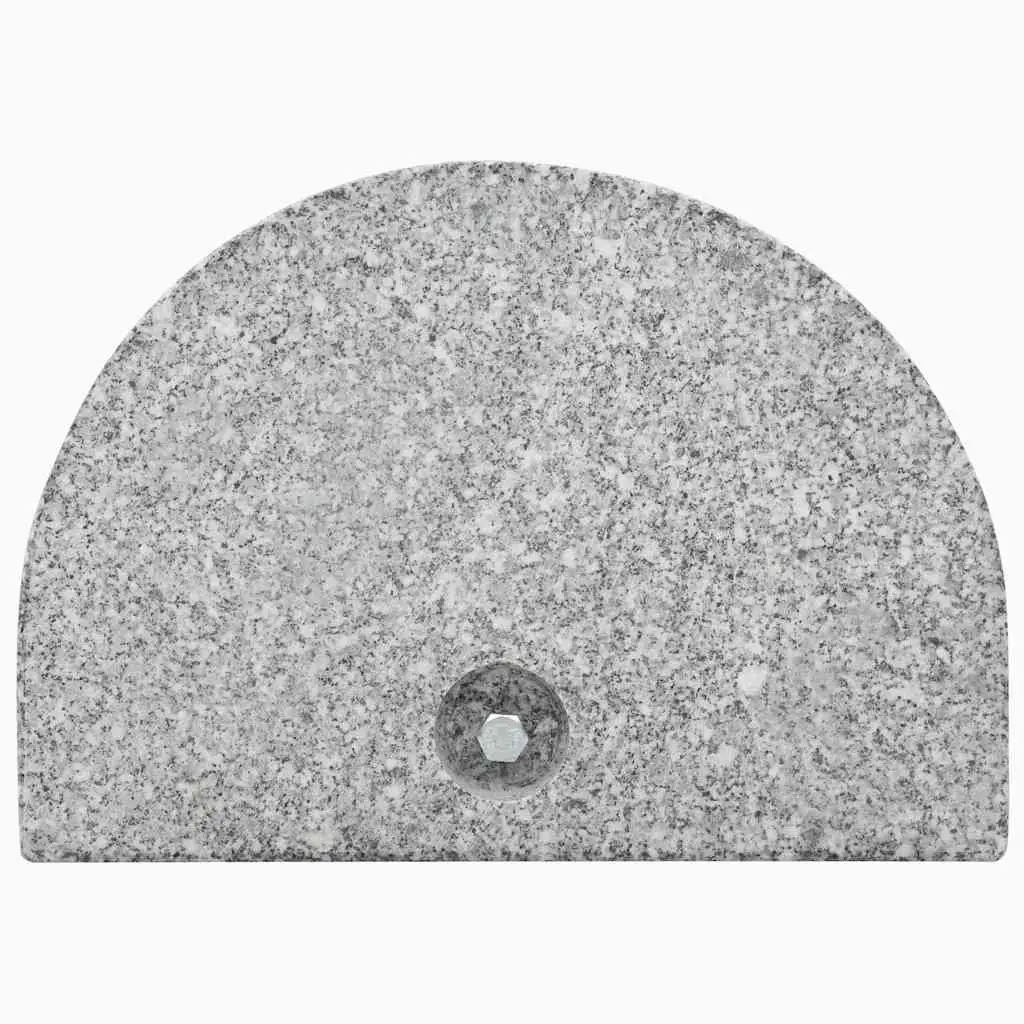 Granite Parasol Base Outdoor Umbrella Stand 10kg Curved Grey