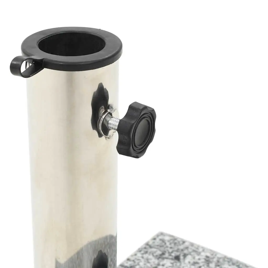 Granite Parasol Base Outdoor Umbrella Stand 10kg Curved Grey