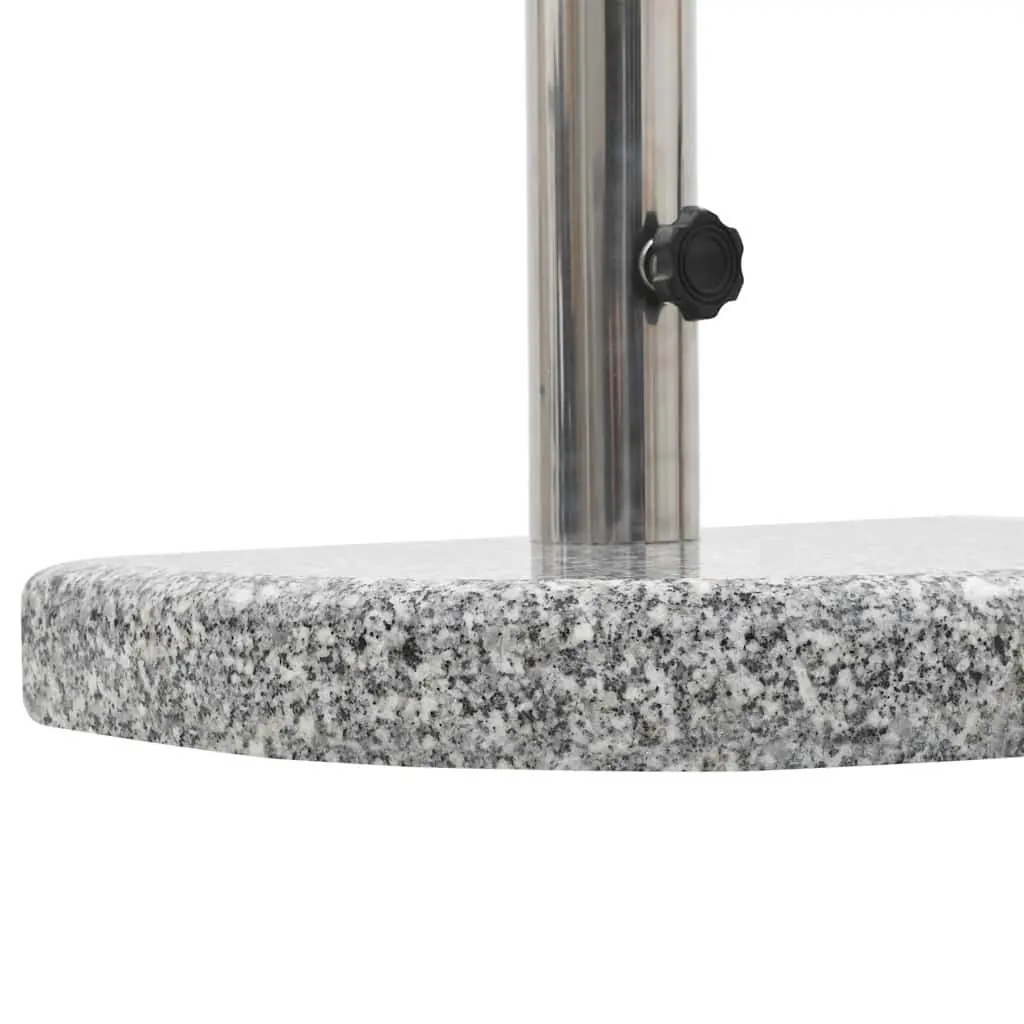 Granite Parasol Base Outdoor Umbrella Stand 10kg Curved Grey