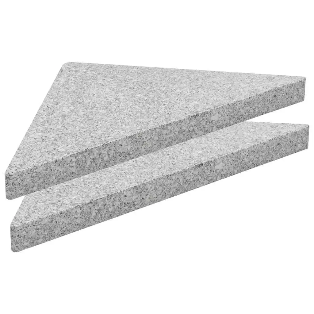 Granite Weight Plate Outdoor Parasol Stabilizer Triangular Grey