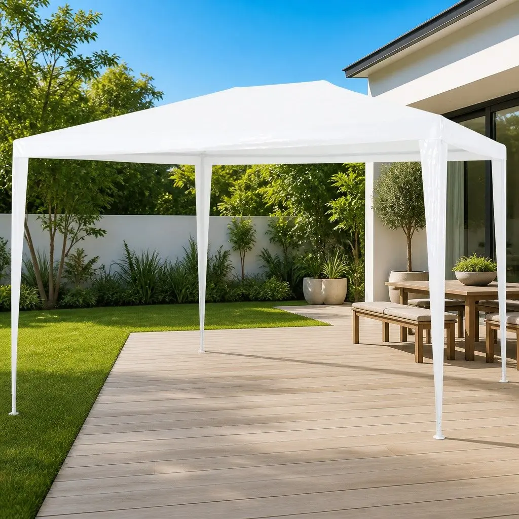 Party Tent Outdoor Gazebo 3x4m White Canopy Garden Shelter Event Marquee