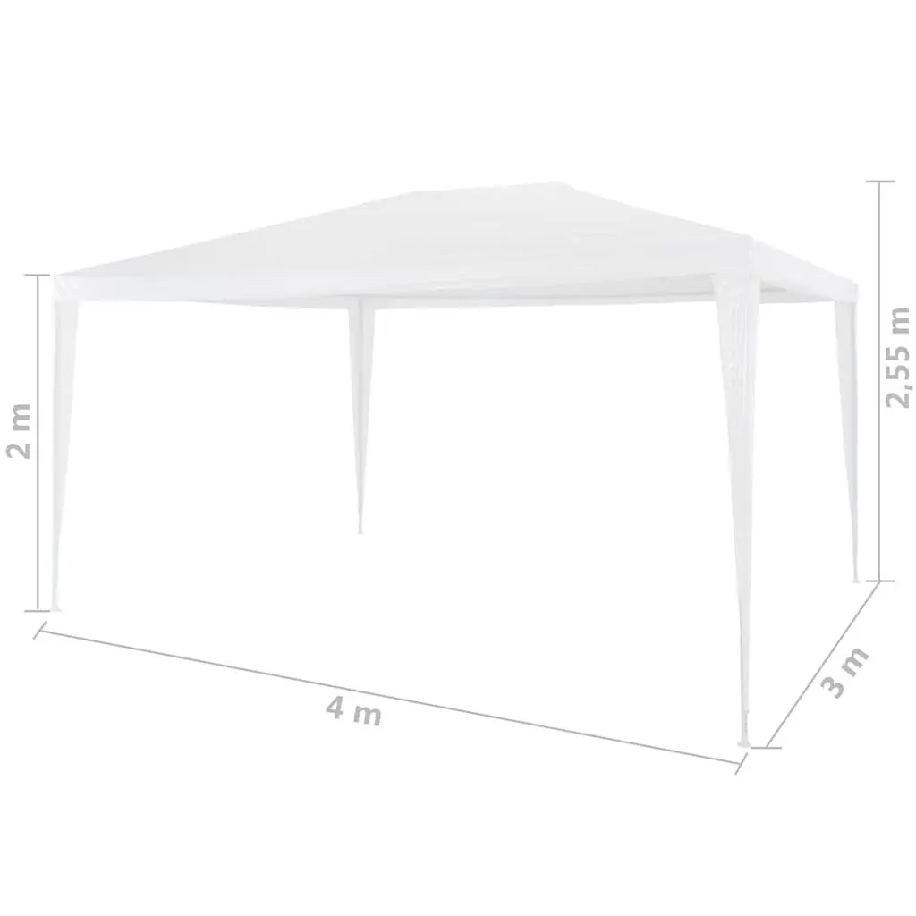 Party Tent Outdoor Gazebo 3x4m White Canopy Garden Shelter Event Marquee