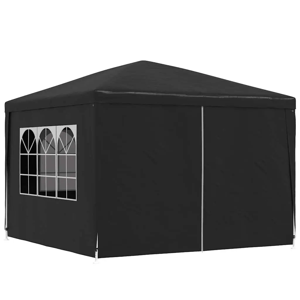 Party Tent Outdoor Gazebo 3x3m Anthracite Garden Canopy with Side Panels Door