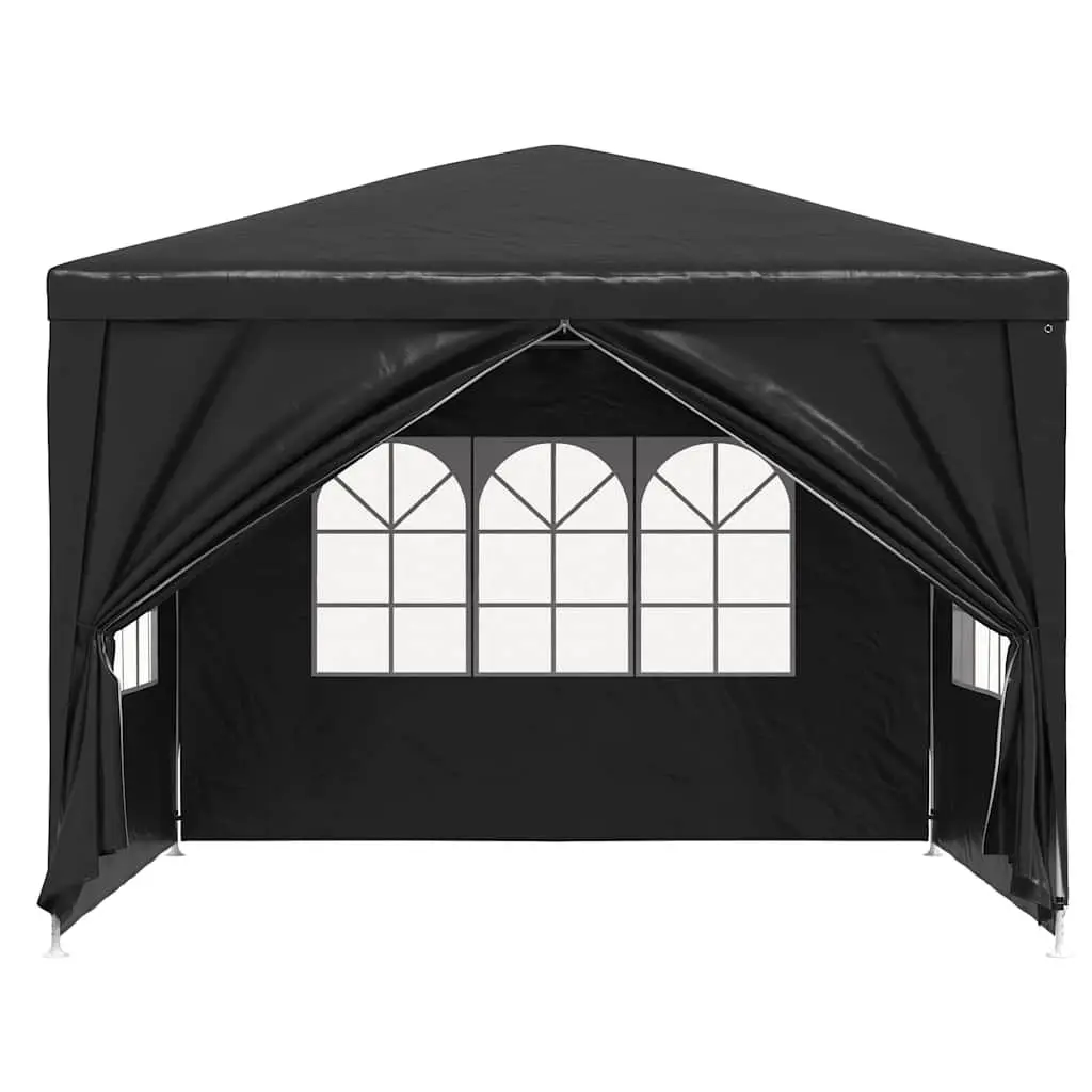 Party Tent Outdoor Gazebo 3x3m Anthracite Garden Canopy with Side Panels Door