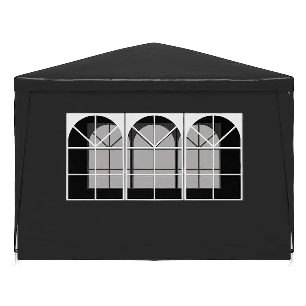 Party Tent Outdoor Gazebo 3x3m Anthracite Garden Canopy with Side Panels Door