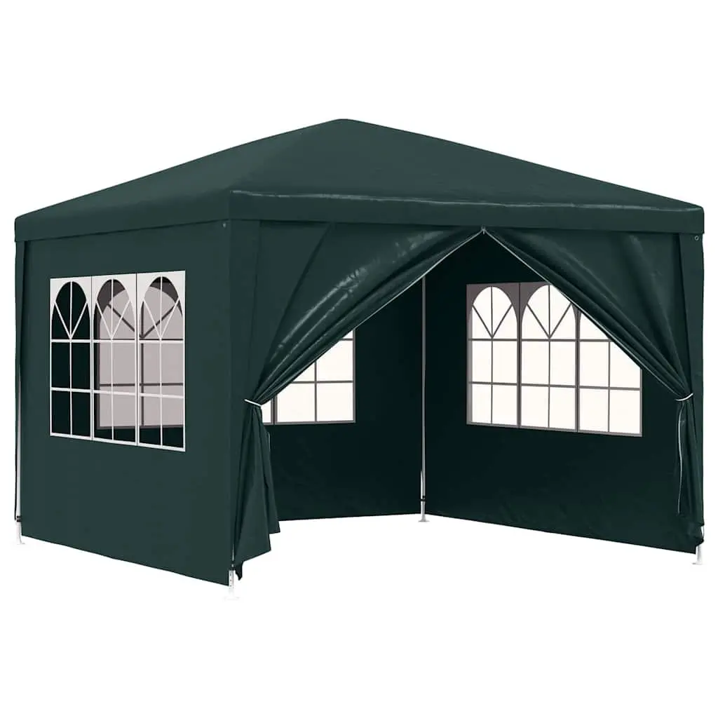 Party Tent Outdoor Canopy 3x3m Green with Panels Door Windows