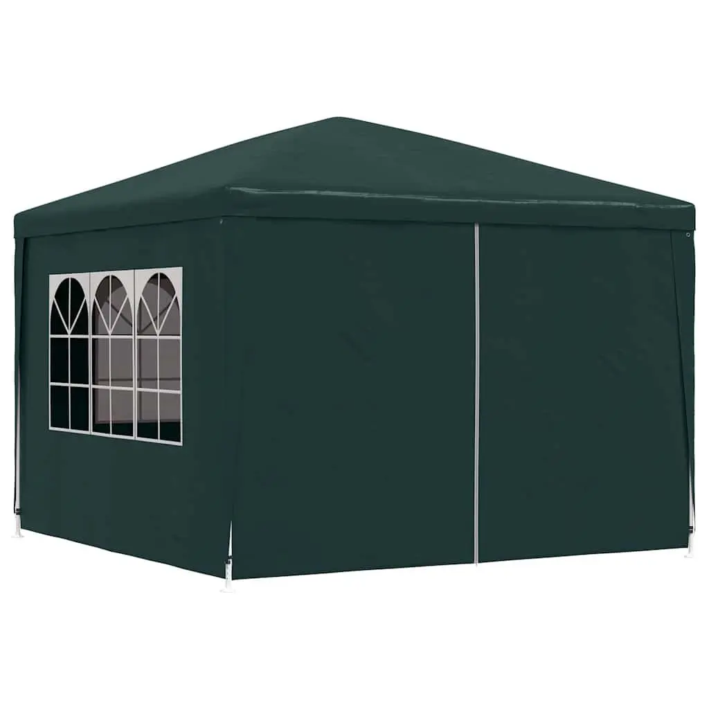 Party Tent Outdoor Canopy 3x3m Green with Panels Door Windows