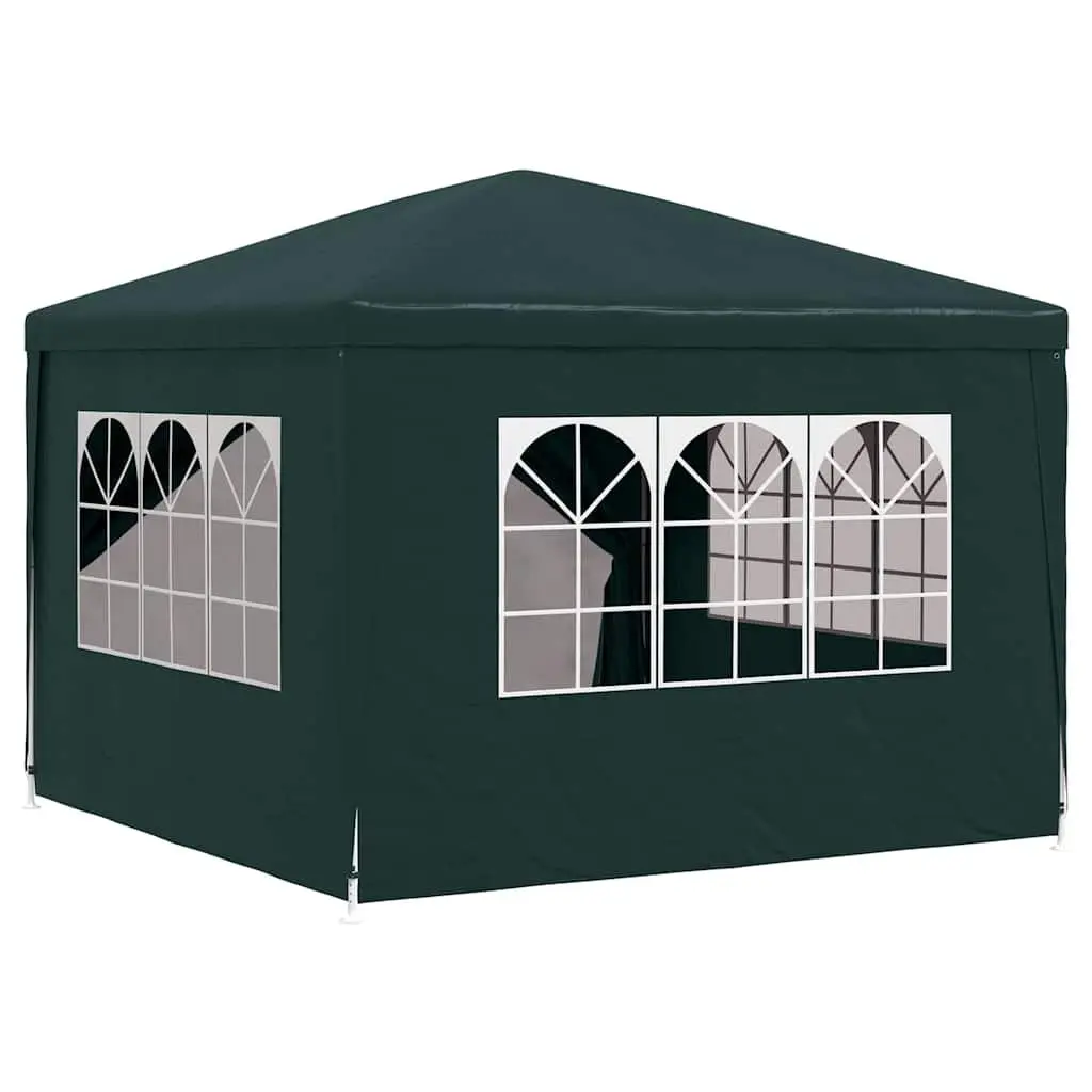 Party Tent Outdoor Canopy 3x3m Green with Panels Door Windows