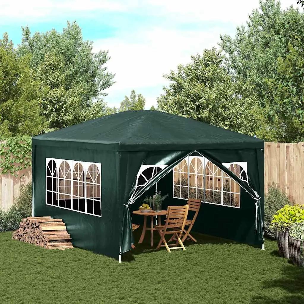 Green 3x4 m Party Tent with Sidewalls