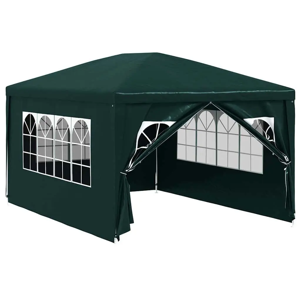 Green 3x4 m Party Tent with Sidewalls