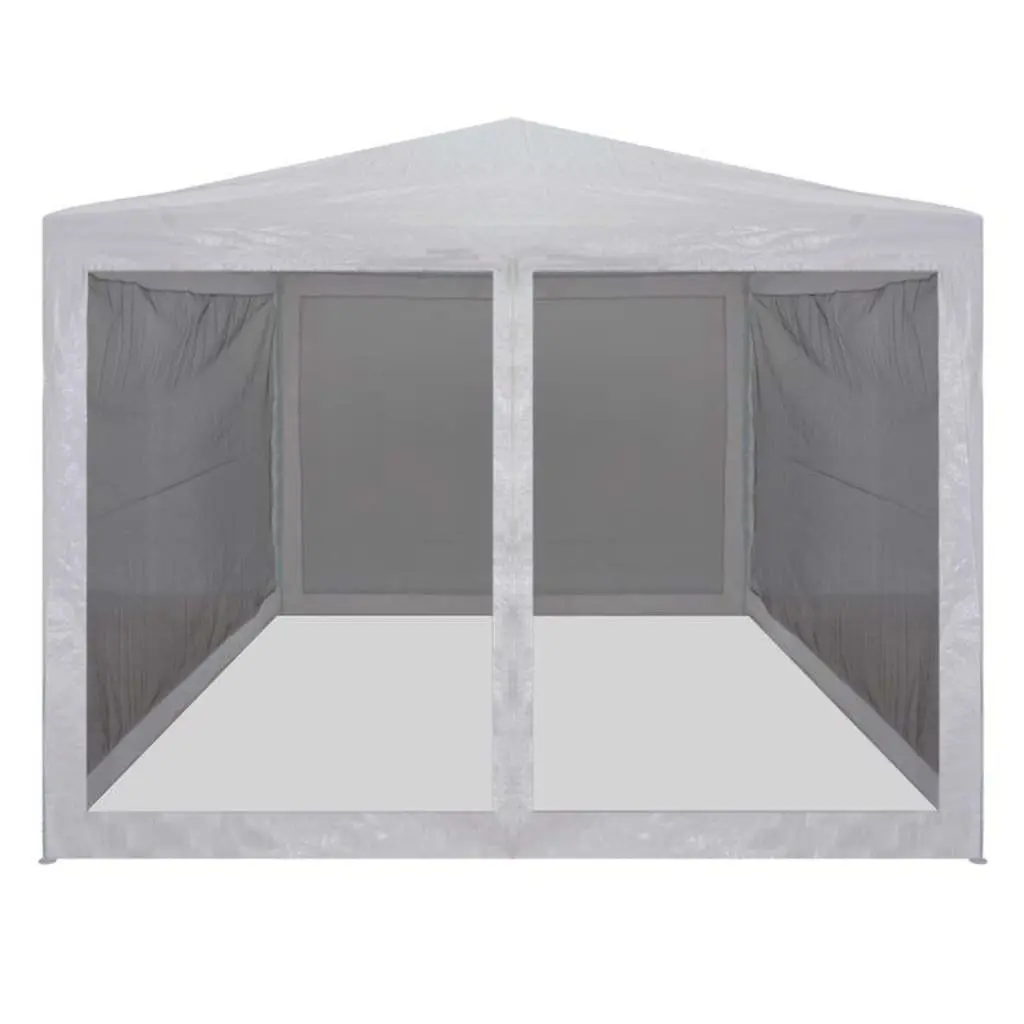 Party Tent Outdoor Canopy 3x3m White with Mesh Sidewalls