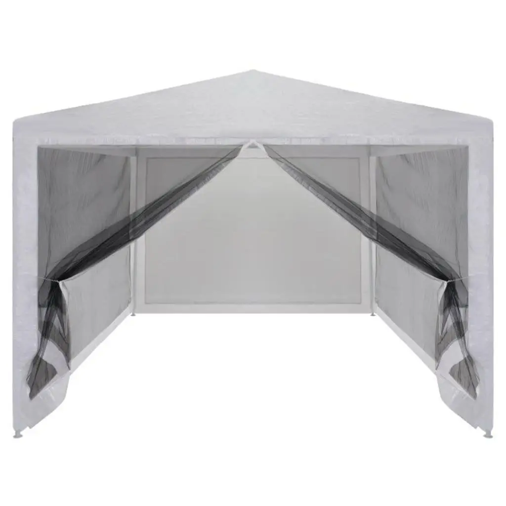 Party Tent Outdoor Canopy 3x3m White with Mesh Sidewalls