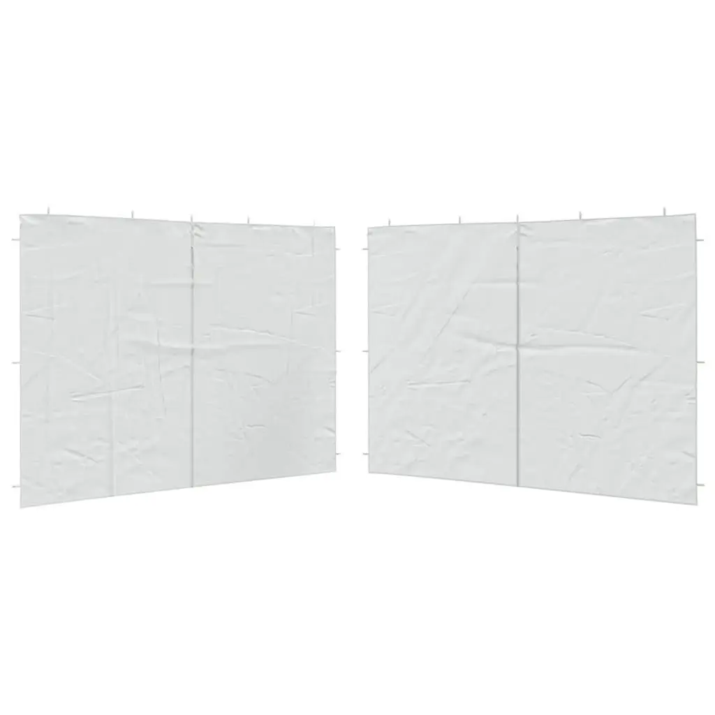 Outdoor Party Tent White Sidewall Panels 2 Piece Zippered PE Marquee Garden