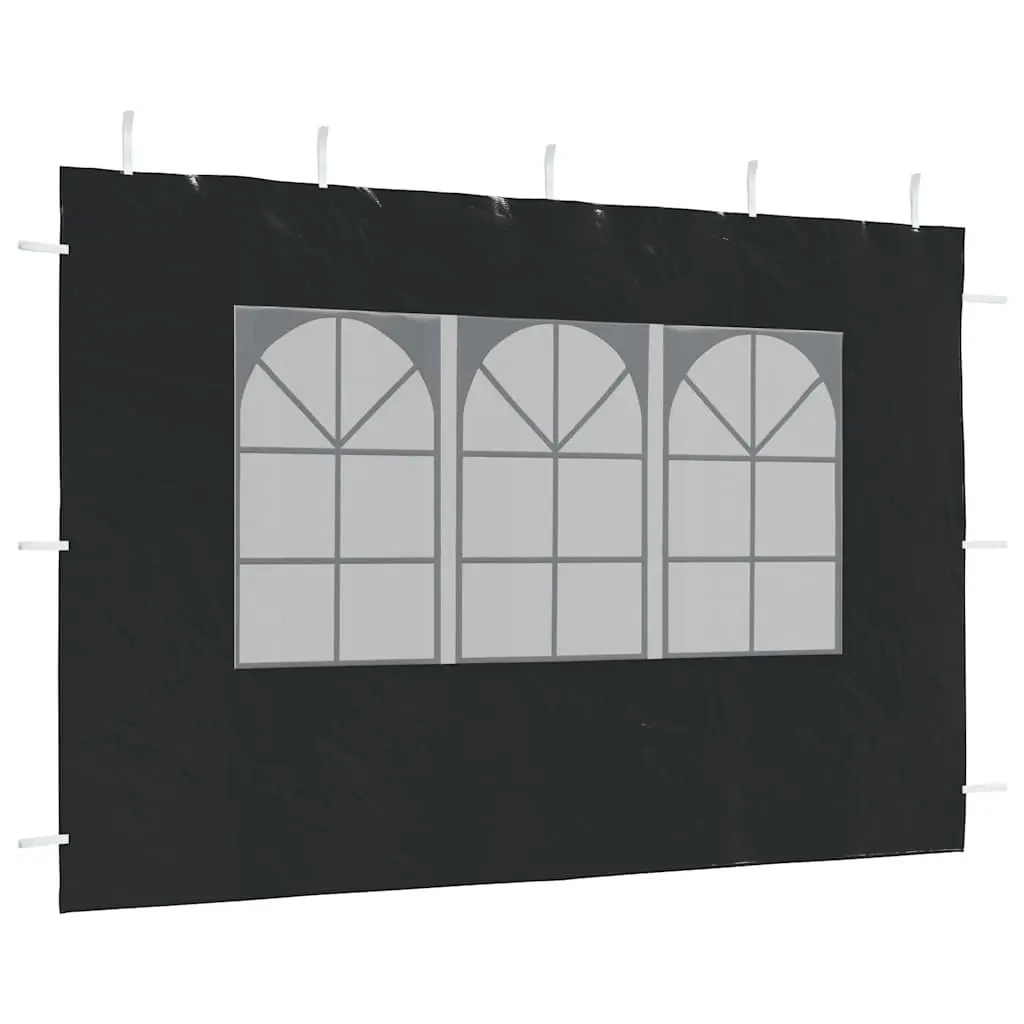 Marquee Tent Sidewall Weather-Resistant 300cm x 300cm Anthracite 2 Piece