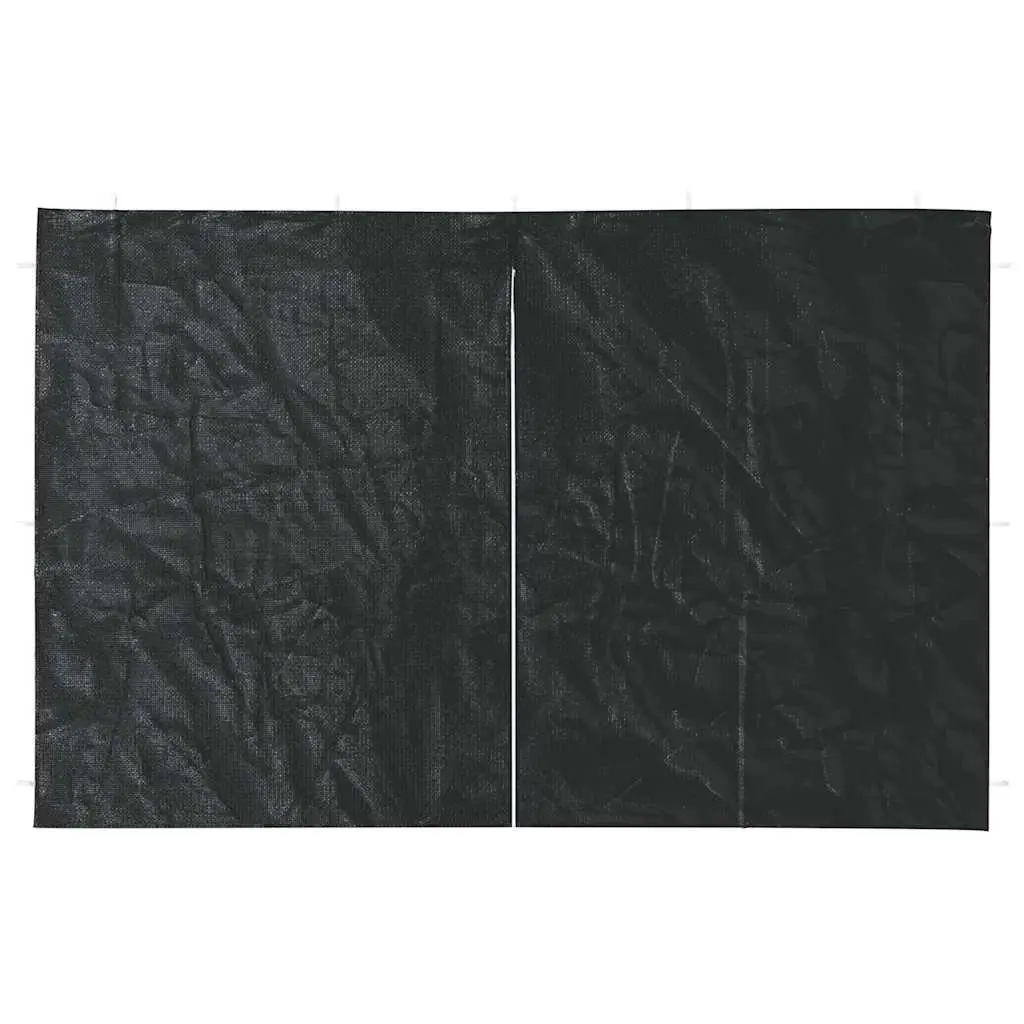 Outdoor Canopy Sidewall Panels Anthracite PE 2 Piece with Center Zipper for Garden Tent