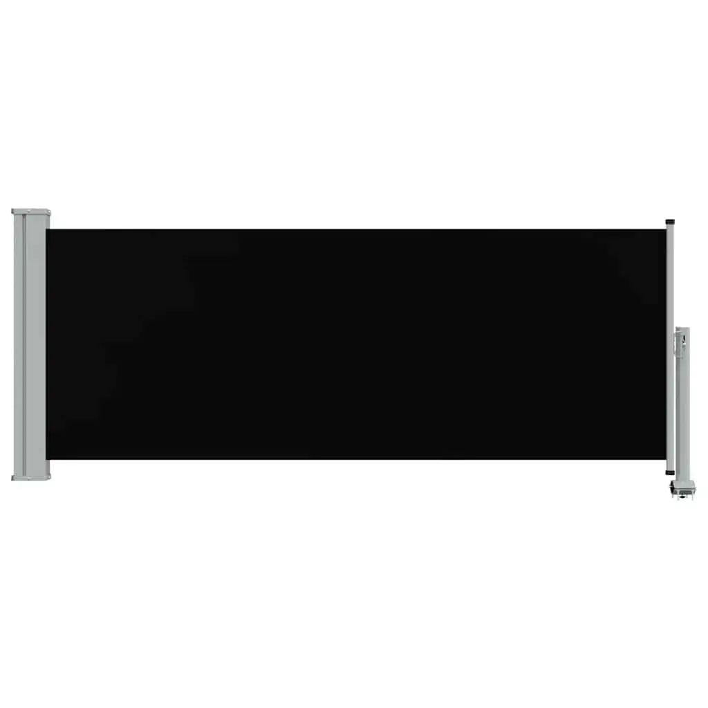 Retractable Side Awning Outdoor Privacy Screen 100 x 300 cm Black
