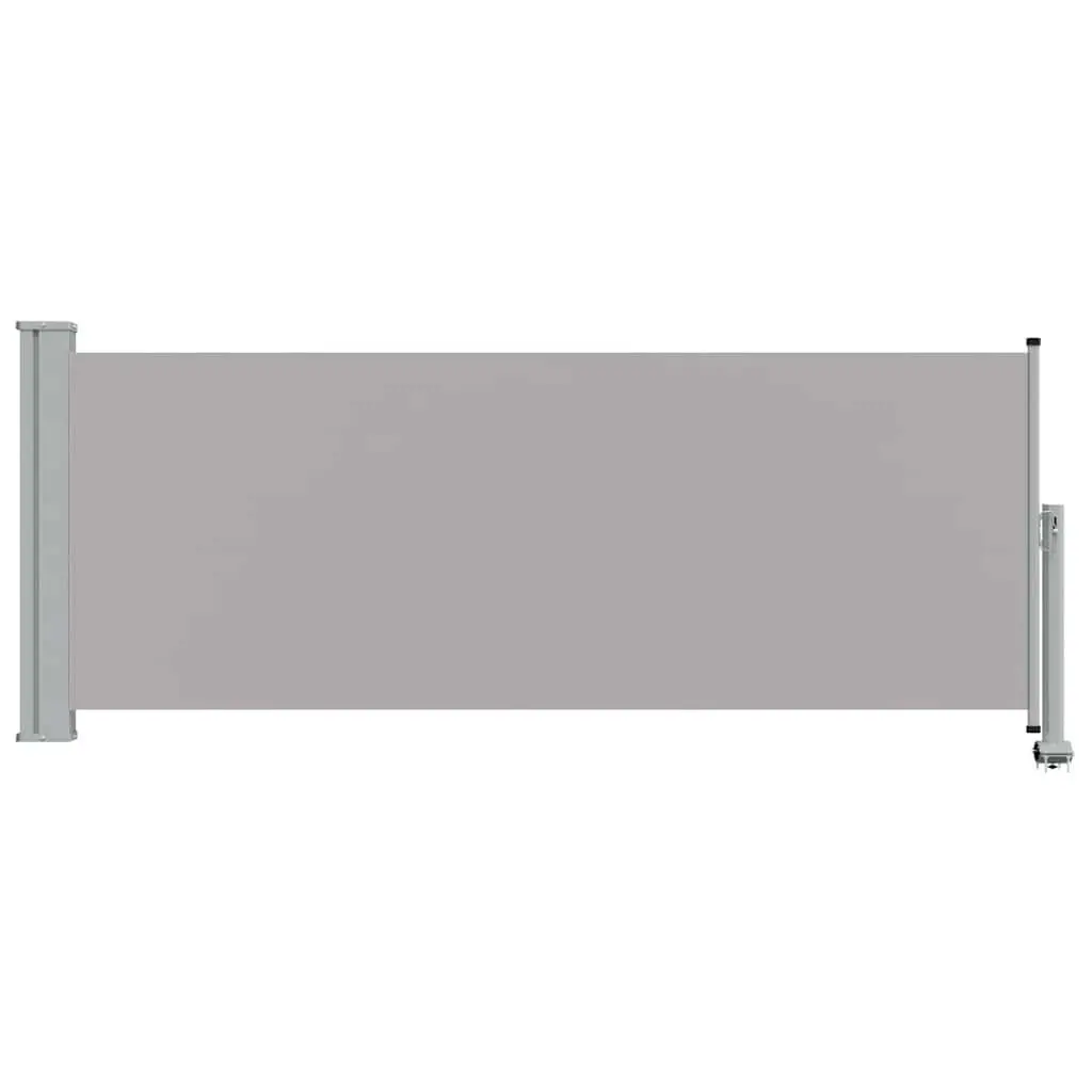 Outdoor Privacy Screen Grey Retractable Awning 300 cm x 100 cm Patio Balcony