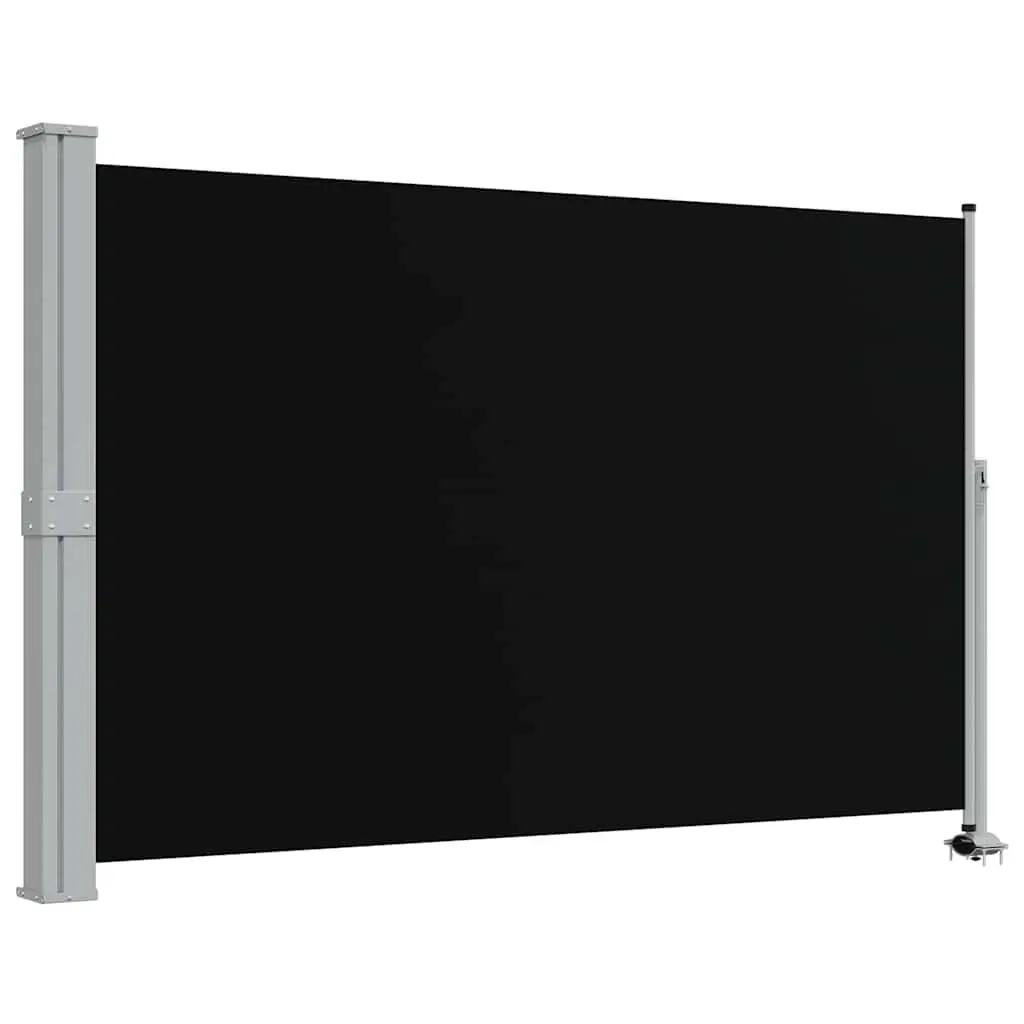 Retractable Side Awning Privacy Screen 160 x 300 cm Black
