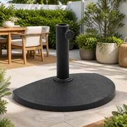 Reliable Black Outdoor Parasol Base for Your Umbrella