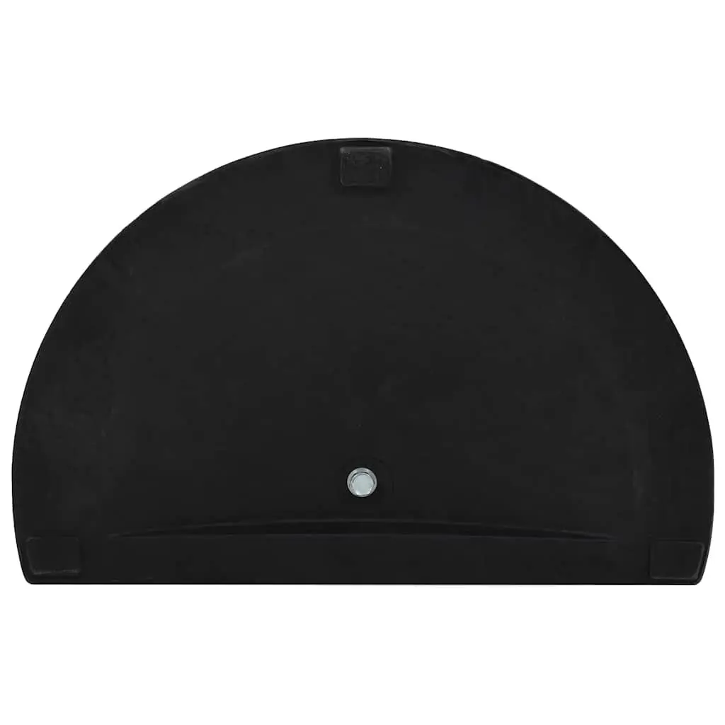 Outdoor Parasol Base Half Round Umbrella Holder 57 mm Tube Black