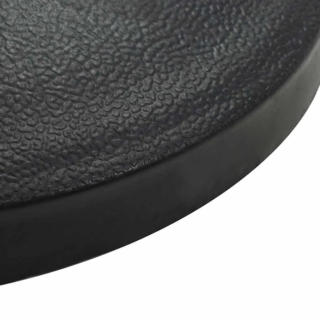 Half Round Parasol Base Outdoor Umbrella Stand Weather Resistant Polyresin Black