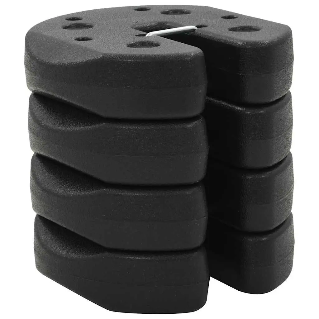 Concrete Weight Plates Gazebo Stabiliser 220mm Diameter Black 4 Piece