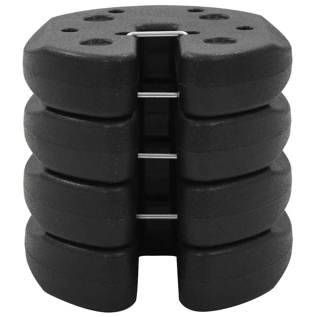 Concrete Weight Plates Gazebo Stabiliser 220mm Diameter Black 4 Piece