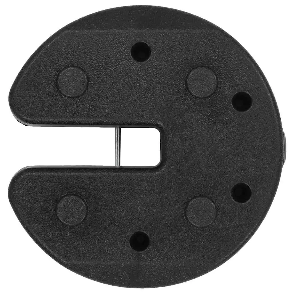 Concrete Weight Plates Gazebo Stabiliser 220mm Diameter Black 4 Piece