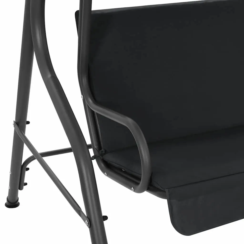 Garden Swing Bench Outdoor Patio Chair Canopy Shade Anthracite 170 x 110 x 153 cm