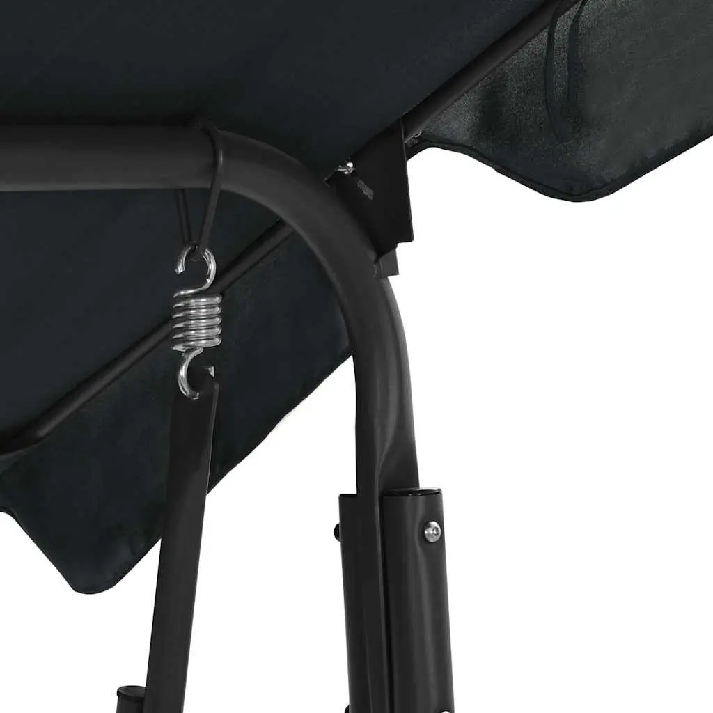 Garden Swing Bench Outdoor Patio Chair Canopy Shade Anthracite 170 x 110 x 153 cm