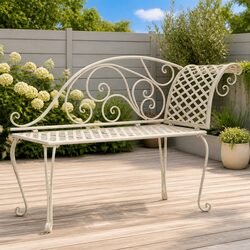 Comfortable White Chaise Lounge 128cm for Your Garden