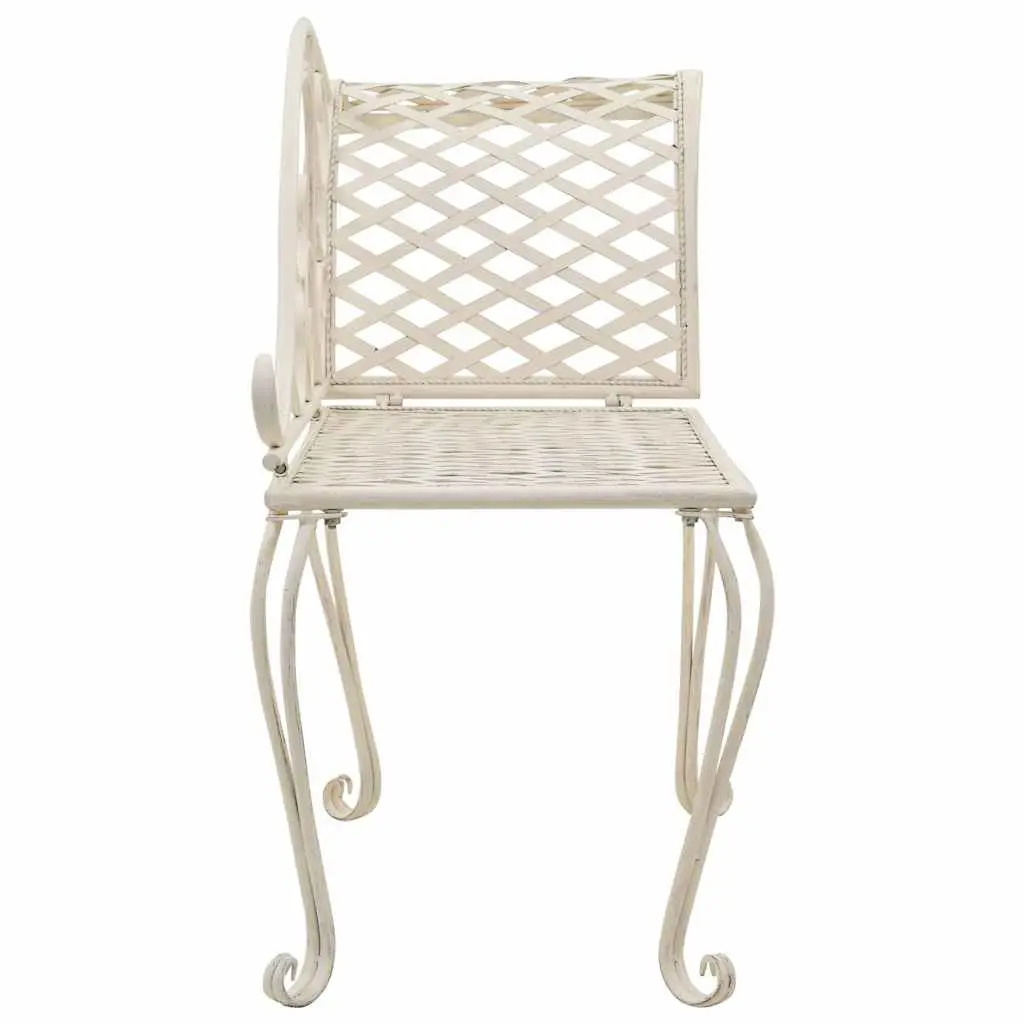 Garden Chaise Lounge Outdoor Lounger 128cm Metal Frame White
