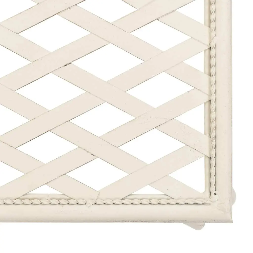 Garden Chaise Lounge Outdoor Lounger 128cm Metal Frame White