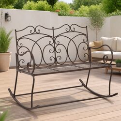 Antique Brown Bench: Practical Outdoor Seating Solution