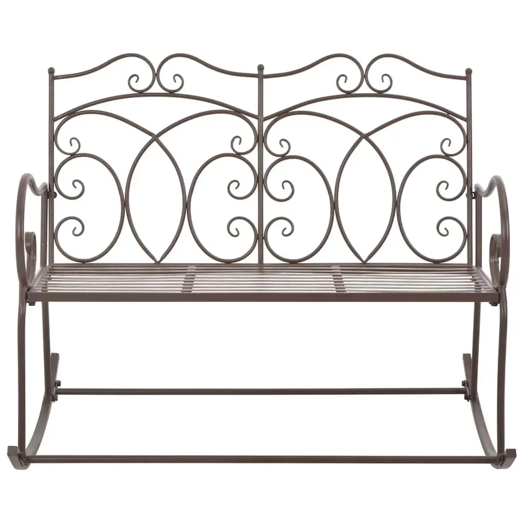 Outdoor Garden Bench Antique Style 104cm Iron Brown