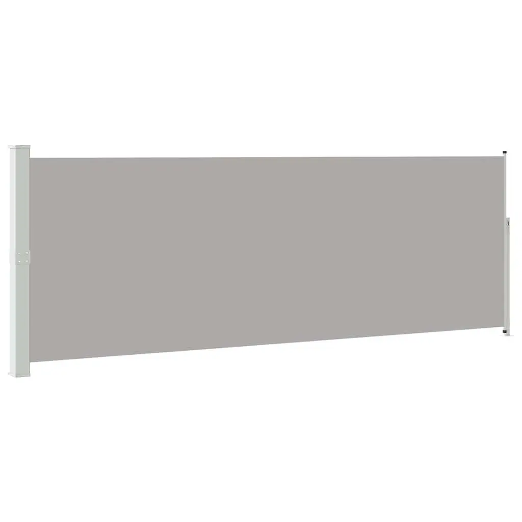 Retractable Side Awning Outdoor Sunshade 160x500cm Grey