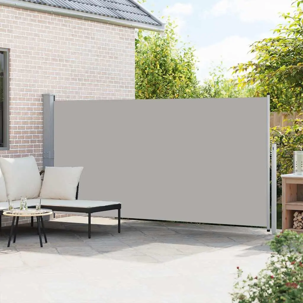 Retractable Side Awning Outdoor Sunshade 160x500cm Grey